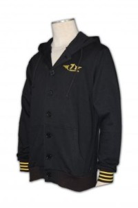 Z135 button up hoodies embroidered logo
